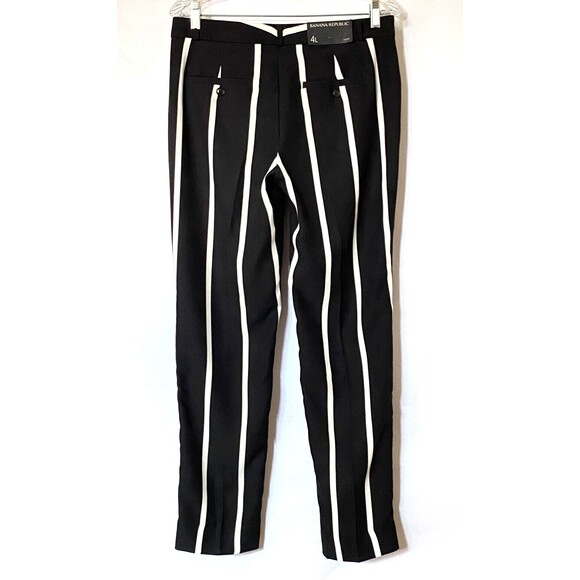 Banana Republic Avery Ankle Pants Womens 4 Long  Multi Striped Crop Trouser New - Picture 4 of 16